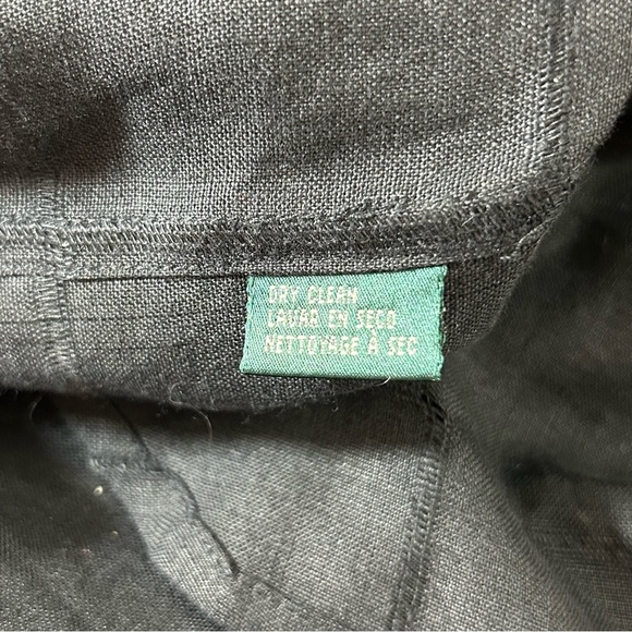 Lauren Ralph Lauren Linen Women's Shirt Top Blouse Black Button Down Size 1X - Picture 6 of 8